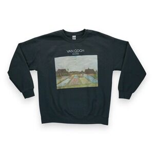 Gildan Dryblend Van Gogh Flower‎ Beds | Famous Painting Sweatshirt Size Large